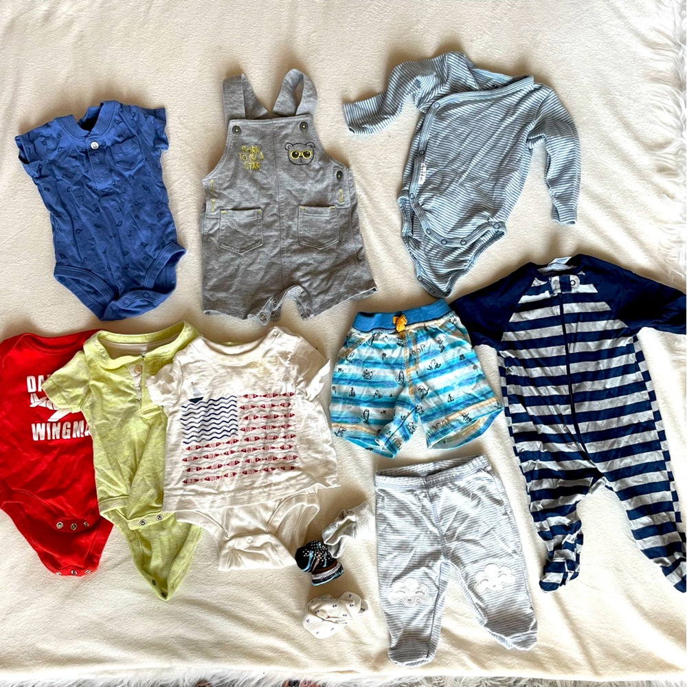 12 piece bundle baby 0-3 months clothing